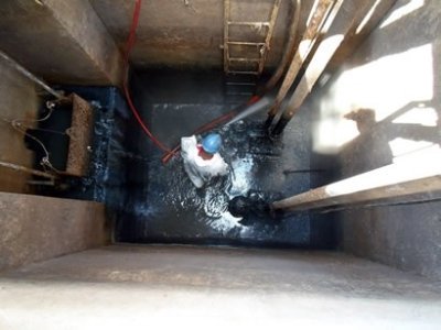 Limpeza de poço de elevador na Vila Arcadia 